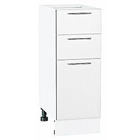 Шкаф нижний с 3-мя ящиками Валерия-М Белый металлик Белый 816*300*478