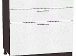 Шкаф нижний с 3-мя ящиками Валерия-М Белый металлик Graphite