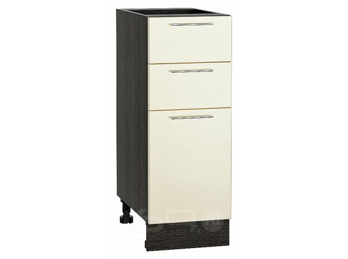 Шкаф нижний с 3-мя ящиками Валерия-М Бежевый металлик Graphite 816*300*478