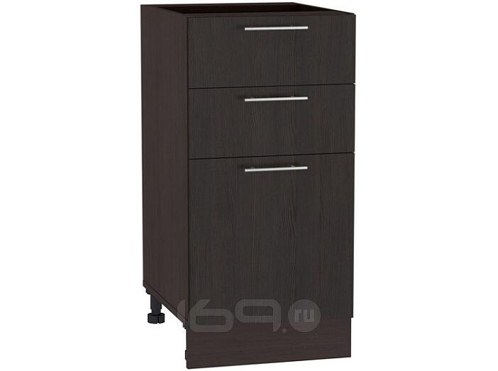 Шкаф нижний с 3-мя ящиками Валерия-М Н 403 Венге-Венге