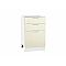 Шкаф нижний с 3-мя ящиками Валерия-М Н 500 Бежевый металлик-Белый