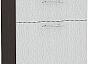 Шкаф нижний с 3-мя ящиками Валерия-М Н 503 Серый металлик дождь светлый-Венге