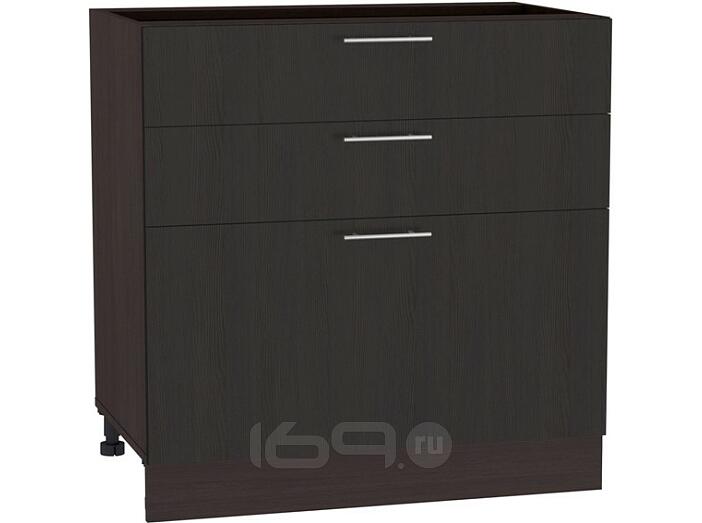 Шкаф нижний с 3-мя ящиками Валерия-М Н 803 Венге-Венге