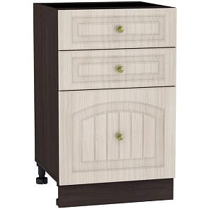 Шкаф нижний с 3-мя ящиками Верона Н 503 Ясень шимо светлый-Венге