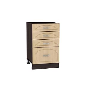 Шкаф нижний с 4-мя ящиками Настя Н 504 Береза-Венге