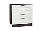 Шкаф нижний с 4-мя ящиками Прага Н 804 Белое дерево-Венге