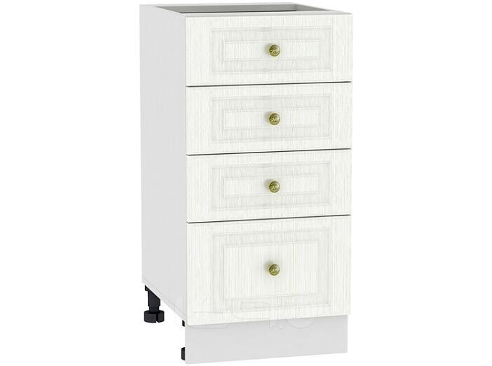 Шкаф нижний с 4-мя ящиками Верона Н 404 Ясень золото-Белый