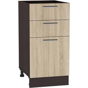 Шкаф нижний с 3-мя ящиками Брауни ШН 403 ЛДСП Дуб сонома