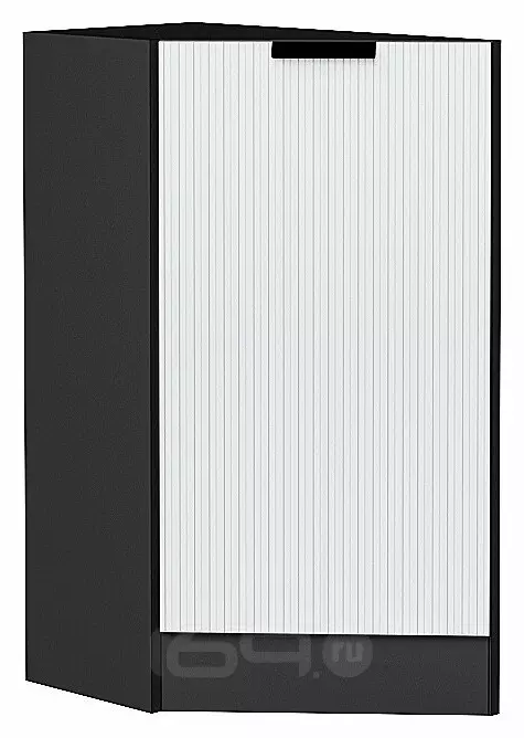 Шкаф нижний торцевой Евро Лайн Белый / Graphite 816*296*552