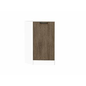 Шкаф нижний торцевой Флэт Brown Casella Oak 2S/Белый 816*296*552