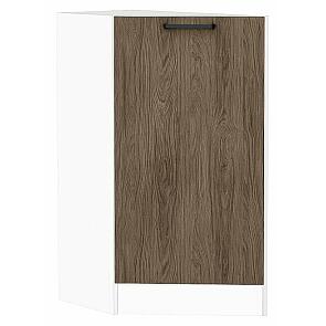 Шкаф нижний торцевой Флэт Brown Casella Oak 2S/Белый 816*296*552
