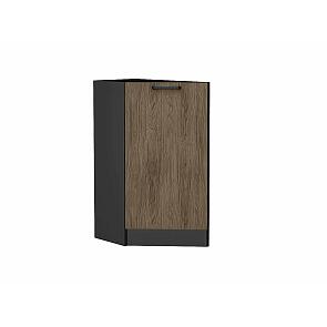 Шкаф нижний торцевой Флэт Brown Casella Oak 2S/Graphite 816*296*552