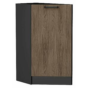 Шкаф нижний торцевой Флэт Brown Casella Oak 2S/Graphite 816*296*552