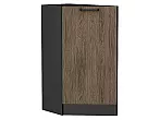 Шкаф нижний торцевой Флэт Brown Casella Oak 2S/Graphite 816*296*552