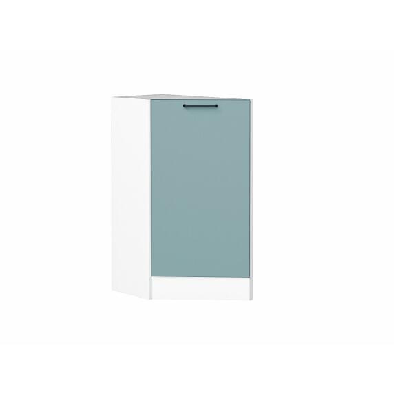 Шкаф нижний торцевой Флэт Grey-green In 2S/Белый 816*296*552