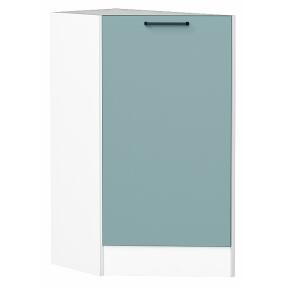 Шкаф нижний торцевой Флэт Grey-green In 2S/Белый 816*296*552