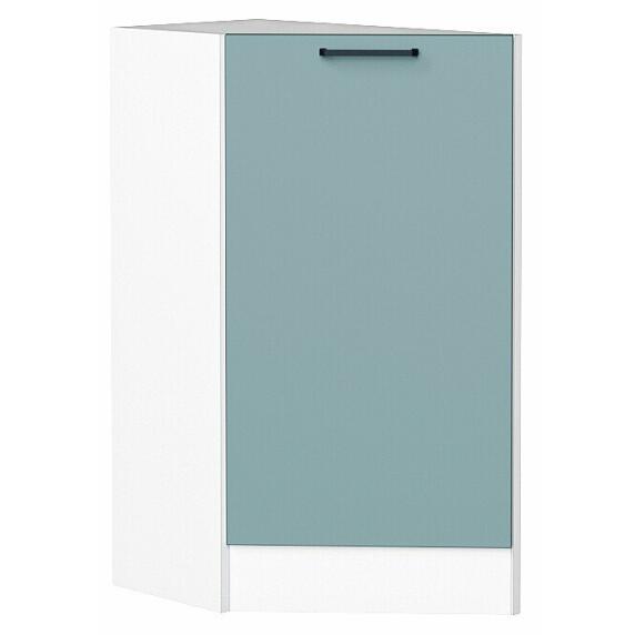 Шкаф нижний торцевой Флэт Grey-green In 2S/Белый 816*296*552