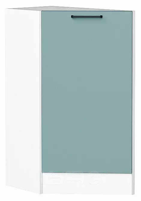 Шкаф нижний торцевой Флэт Grey-green In 2S/Белый 816*296*552