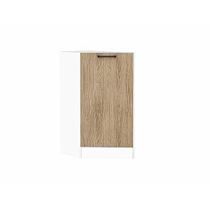 Шкаф нижний торцевой Флэт Natural Casella Oak 2S/Белый 816*296*552