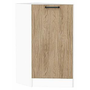 Шкаф нижний торцевой Флэт Natural Casella Oak 2S/Белый 816*296*552