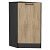 Шкаф нижний торцевой Флэт Natural Casella Oak 2S/Graphite 816*296*552