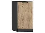 Шкаф нижний торцевой Флэт Natural Casella Oak 2S/Graphite 816*296*552