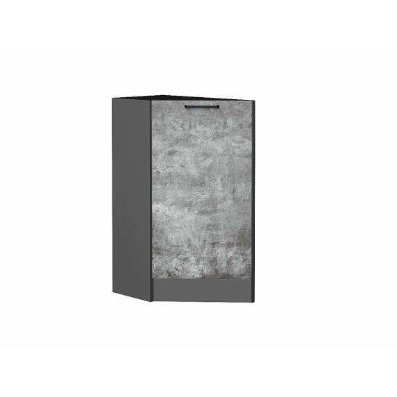 Шкаф нижний торцевой Флэт Temple Stone 2S/Graphite 816*296*552