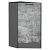 Шкаф нижний торцевой Флэт Temple Stone 2S/Graphite 816*296*552