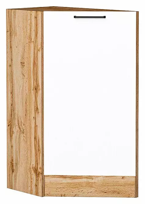 Шкаф нижний торцевой Флэт White In 2S/Дуб Вотан 816*296*552