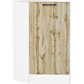 Шкаф нижний торцевой Флэт Wotan Oak 2S/Белый 816*296*552