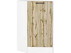 Шкаф нижний торцевой Флэт Wotan Oak 2S/Белый 816*296*552