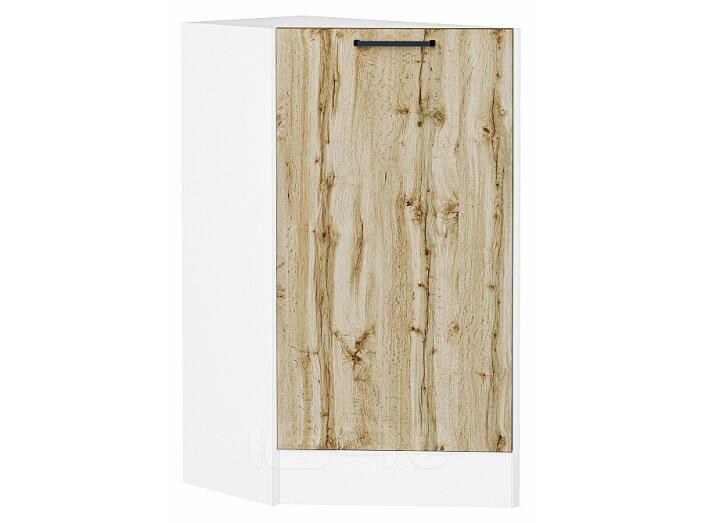Шкаф нижний торцевой Флэт Wotan Oak 2S/Белый 816*296*552
