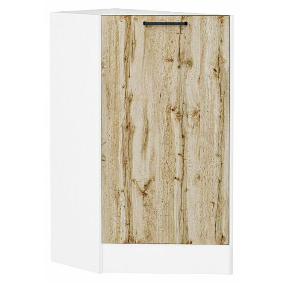 Шкаф нижний торцевой Флэт Wotan Oak 2S/Белый 816*296*552