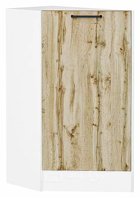Шкаф нижний торцевой Флэт Wotan Oak 2S/Белый 816*296*552