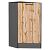 Шкаф нижний торцевой Флэт Wotan Oak 2S/Graphite 816*296*552