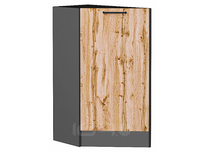 Шкаф нижний торцевой Флэт Wotan Oak 2S/Graphite 816*296*552