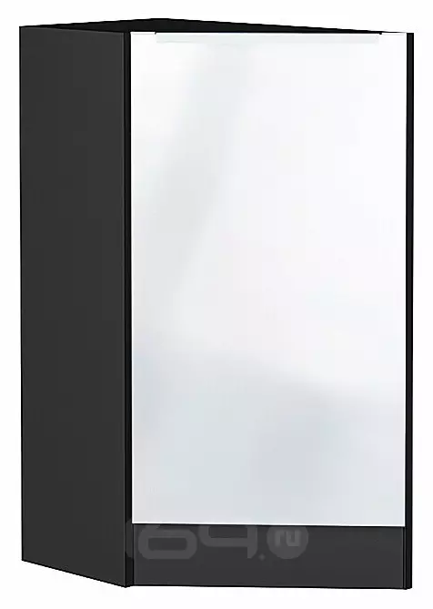 Шкаф нижний торцевой Фьюжн Angel Graphite 816*296*554