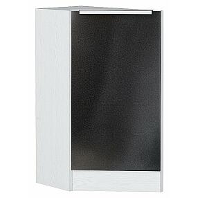 Шкаф нижний торцевой Фьюжн Anthracite Белый 816*296*554