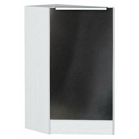 Шкаф нижний торцевой Фьюжн Anthracite Белый 816*296*554