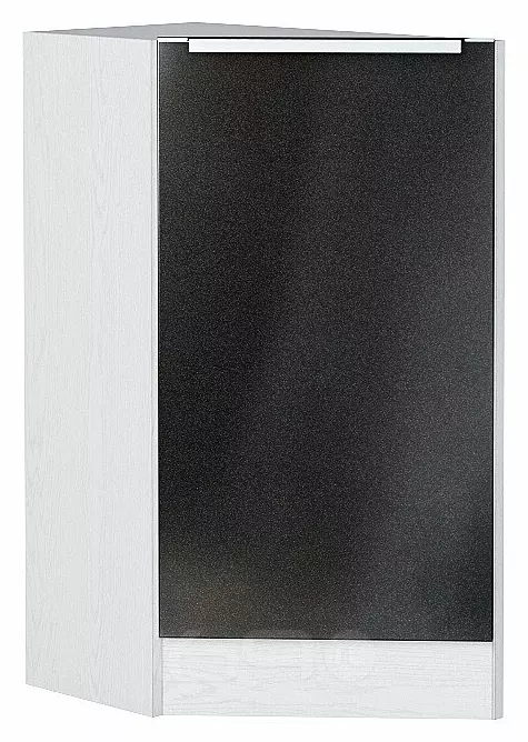 Шкаф нижний торцевой Фьюжн Anthracite Белый 816*296*554