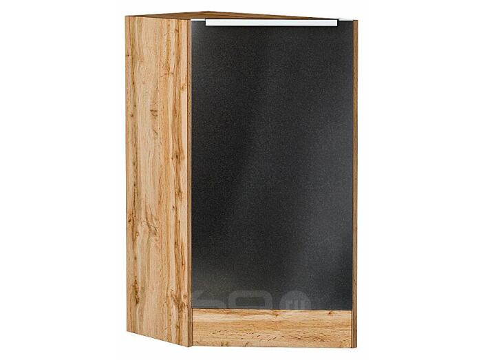 Шкаф нижний торцевой Фьюжн Anthracite Дуб Вотан 816*296*554
