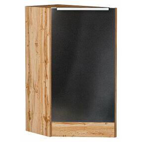 Шкаф нижний торцевой Фьюжн Anthracite Дуб Вотан 816*296*554