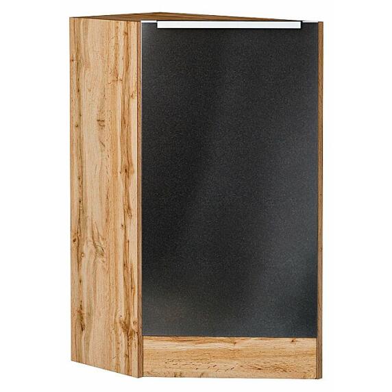 Шкаф нижний торцевой Фьюжн Anthracite Дуб Вотан 816*296*554