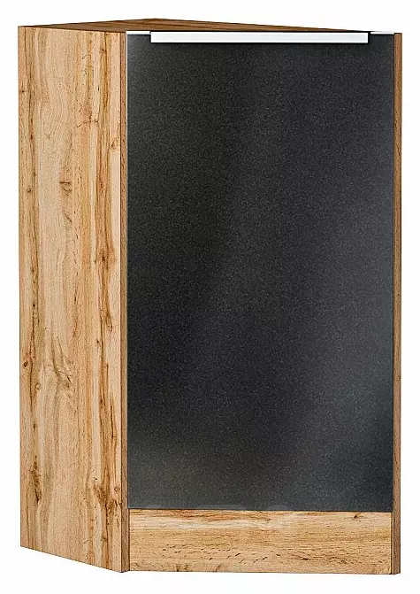 Шкаф нижний торцевой Фьюжн Anthracite Дуб Вотан 816*296*554