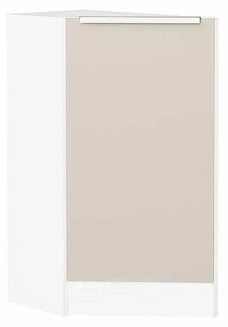 Шкаф нижний торцевой Фьюжн Cream Silk/Белый 816*296*554