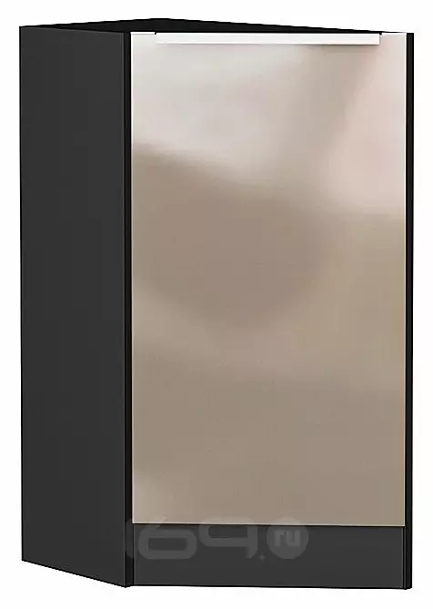 Шкаф нижний торцевой Фьюжн Gallant Graphite 816*296*554