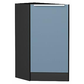 Шкаф нижний торцевой Фьюжн Silky Blue Graphite 816*296*554