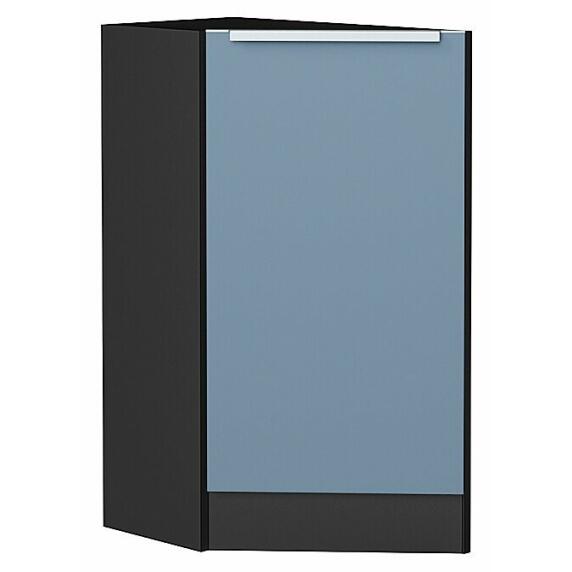 Шкаф нижний торцевой Фьюжн Silky Blue Graphite 816*296*554