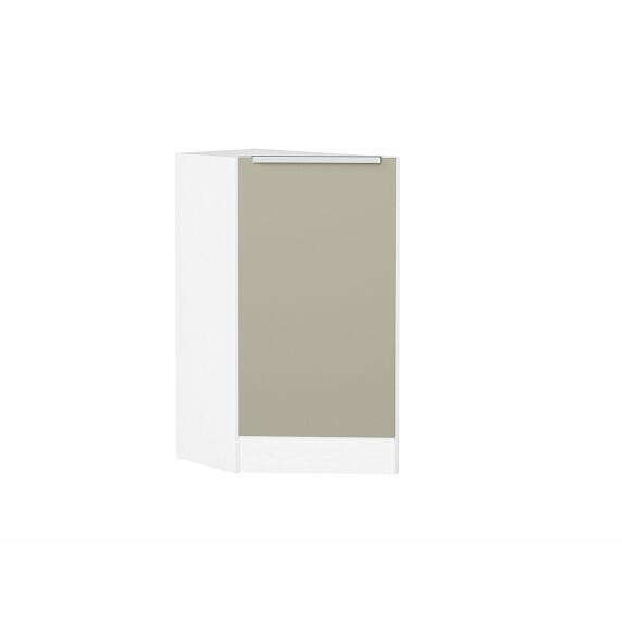 Шкаф нижний торцевой Фьюжн Silky Grey Белый 816*296*554