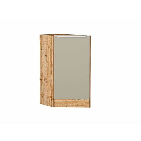 Шкаф нижний торцевой Фьюжн Silky Grey Дуб Вотан 816*296*554
